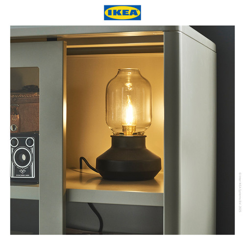 IKEA IDASEN Kabinet Dengan Pintu Geser Minimalis Krem 120x140cm