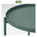 IKEA GLADOM Meja Baki Multifungsi Abu-Hijau Tua Bahan Baja 45x53 cm