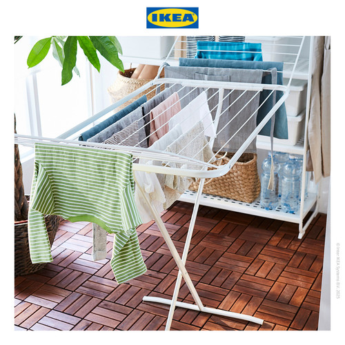 IKEA MULIG Jemuran Dalam/Luar Ruangan Serbaguna Putih
