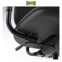 IKEA SMORKULL Kursi Kantor dengan Sandaran Tangan Abu-Abu Tua
