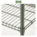IKEA OMAR Unit Rak Penyimpanan Serbaguna Abu-Hijau 92x36x94 cm