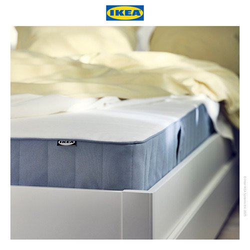 IKEA VESTMARKA Kasur Pegas Keras Biru Muda 160x200cm