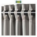 IKEA MAJGULL Gorden Anti Tembus Cahaya 1 Pasang Abu-Abu 145x250 cm
