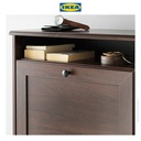 IKEA BRUSALI Kabinet Sepatu dengan 3 Kompartemen Cokelat 61x30x130cm