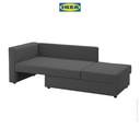 IKEA SKONABACK Sofa Bed / Sofa Tempat Tidur 2 Dudukan KNISA Abu-Abu Tua