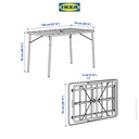 IKEA TORPARO Meja Luar Ruangan Dapat Dilipat Putih 130x74cm