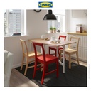 IKEA PINNTORP Meja Lipat Minimalis Cokelat Muda/Putih 67/124x75cm