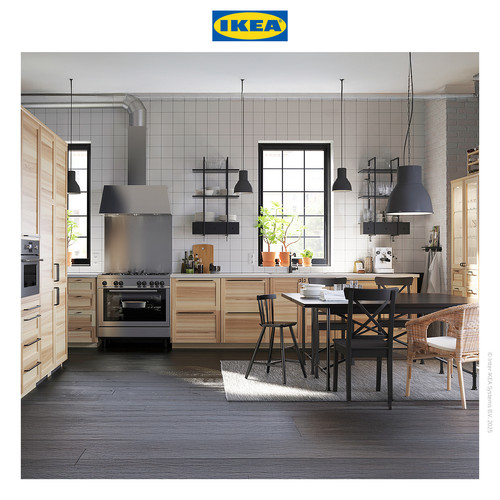IKEA INGOLF Kursi Makan Minimalis Cokelat-Hitam