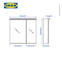 IKEA TREASJON Kabinet Cermin 2 Pintu Dengan Lampu Built In 80x17x75cm