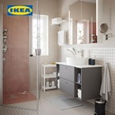 IKEA STORJORM Kabinet Kamar Mandi Dengan Cermin Dan Built In Lampu 100x14x96cm