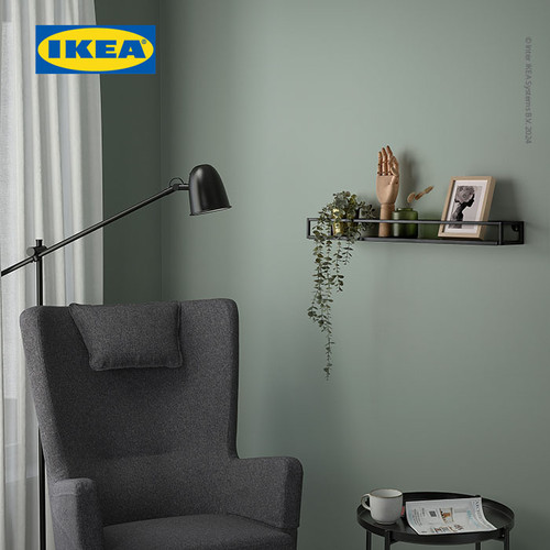 IKEA LINDASEN Rak Display Dinding Antrasit 75cm