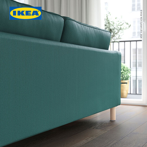 IKEA PARUP Sofa 2 Dudukan Minimalis Krem Abu-Abu Toska