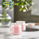 IKEA LUGNARE Lilin Beraroma Melati/Merah Muda Tahan 12 Jam