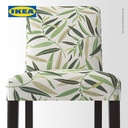 IKEA BERGMUND Kursi Bar Hitam Dengan Sandaran dan Cover 75cm