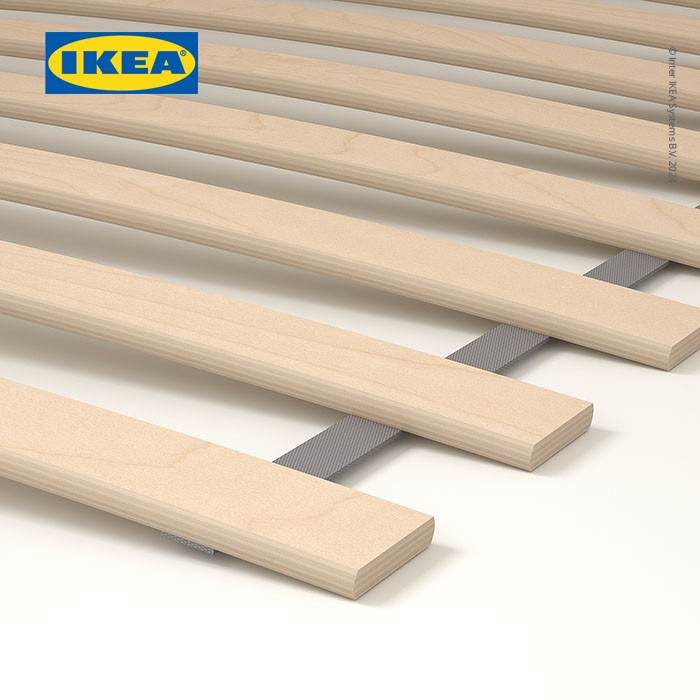 IKEA VITARNA Rangka Tempat Tidur 140x200cm Dengan Papan Pegboard
