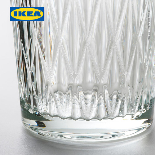 IKEA SMALLSPIREA Vas Bunga / Tanaman Bahan Kaca / Berpola 17cm