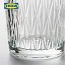 IKEA SMALLSPIREA Vas Bunga / Tanaman Bahan Kaca / Berpola 17cm