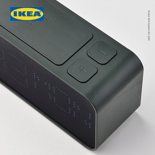 IKEA BONDTOLVAN Jam Beker / Jam Meja Digital Minimalis 20x8cm