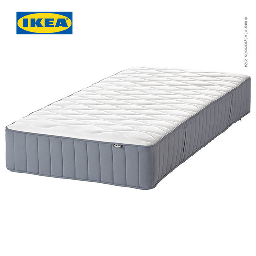 IKEA VAGSTRANDA Kasur Kantong Pegas Tipe Keras Biru Muda 90x200cm