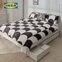 IKEA BRUKSVARA Rangka Tempat Tidur Dengan 3 Kotak Penyimpanan Putih 180x200cm