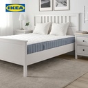 IKEA VAGSTRANDA Kasur Kantong Pegas Tipe Keras Biru Muda 160x200cm