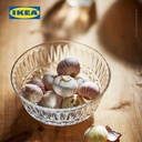 IKEA SALLSKAPLIG Mangkuk Kaca Bening Berpola 15cm