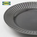 IKEA STRIMMIG Piring Kecil Minimalis Abu-Abu 27cm Isi 4pcs