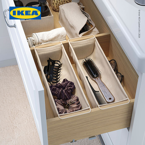 IKEA BOLLOSUND Pengatur Laci Digantung Serbaguna Krem
