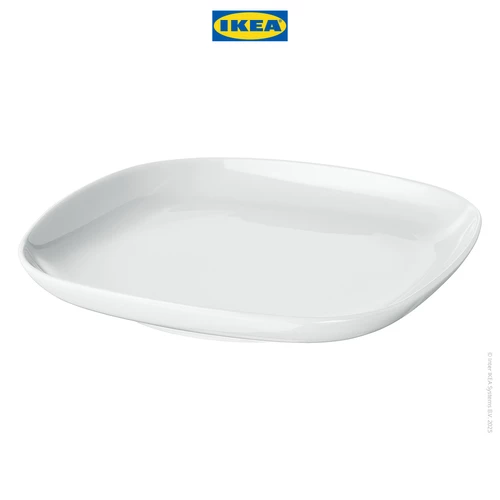IKEA VARDERA Piring Kecil Putih 18x18cm