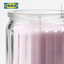 IKEA LUGNARE Lilin Beraroma Melati/Merah Muda Tahan 12 Jam