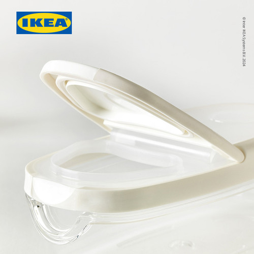 IKEA 365+ Stoples Makanan Kering Dengan Penutup Transparan/Putih 0.3L