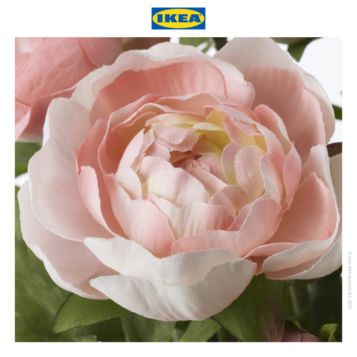 IKEA FEJKA Tanaman Tiruan dalam Pot Rununculus Merah Muda 12cm