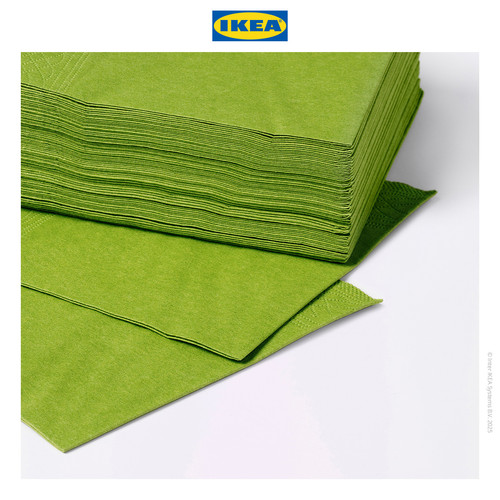 IKEA FANTASTISK Serbet Kertas / Tissue Hijau Medium 40x40cm Isi 50pcs