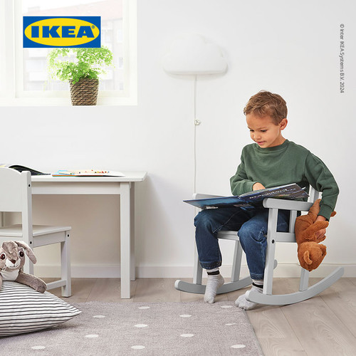 IKEA SUNDVIK Meja Anak Abu-Abu 76x50cm