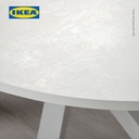 IKEA MARIEDAMM Meja Minimalis Putih/Kesan Batu Putih 180x100cm