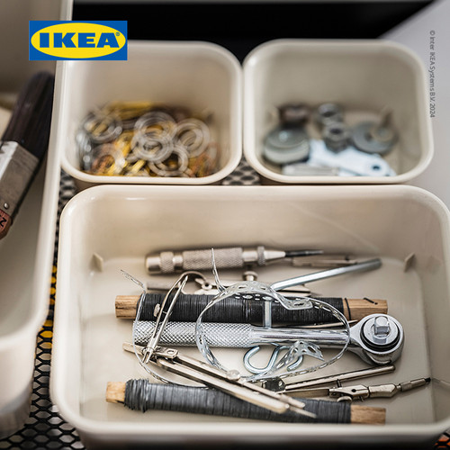 IKEA NOJIG Kotak Pengatur Bahan Plastik 15x20x5cm