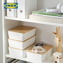 IKEA KUGGIS Kotak Penyimpanan Dengan Tutup Bambu 18x26x8cm