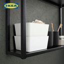 IKEA KUGGIS Kotak Penyimpanan Dengan Tutup Putih 13x18x8cm
