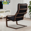 IKEA POANG Kursi Berlengan Cokelat / Knisa Hitam