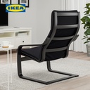 IKEA POANG Kursi Berlengan Hitam-Cokelat / Knisa Hitam