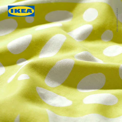 IKEA FOSSTA Sarung Duvet 150x200 dan 1 Sarung Bantal 50x80 Delima/Kuning