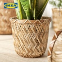 IKEA KLYNNON Pot Tanaman Handmade Bahan Bambu 12cm