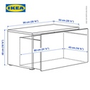 IKEA SMASTAD Bangku Dengan Penyimpanan Mainan Putih/Ungu 90x52x48cm