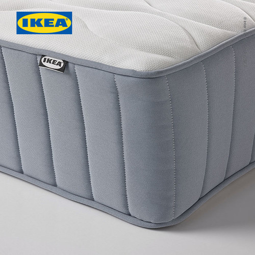 IKEA VAGSTRANDA Kasur Kantong Pegas Tipe Keras Biru Muda 90x200cm