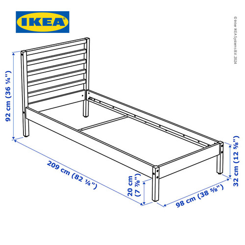 IKEA TARVA Rangka Tempat Tidur Minimalis 90x200cm