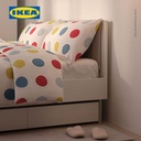 IKEA BRUKSVARA Rangka Tempat Tidur Dengan 3 Kotak Penyimpanan Putih 180x200cm