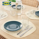 IKEA PADDFISK Alas Piring Alami Bahan Daun Palem 37x35cm