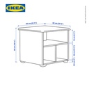 IKEA SKRUVBY Meja Tamu Dengan Kompartemen Penyimpanan 60x60cm Hitam-Biru