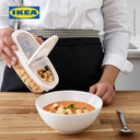 IKEA 365+ Stoples Makanan Kering Dengan Penutup Transparan/Putih 0.3L