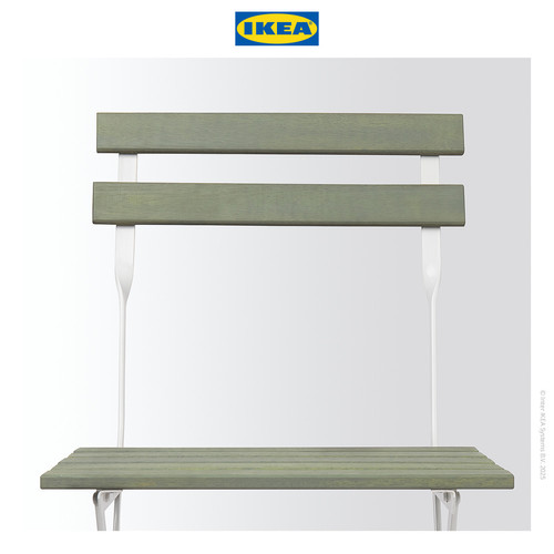 IKEA TARNO Kursi Luar Ruangan Dapat Dilipat Putih/Hijau